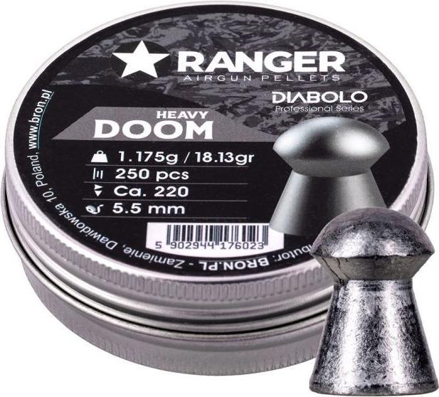 Actual product image Ranger Ink Śrut 5 5 mm RANGER Diabolo Doom Heavy płaski 250 szt. 1 175 g