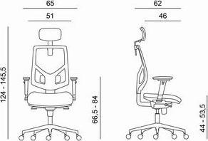 Productafbeelding Powerton ERGO TINA Ergonomische bureaustoel, donkerblauw (44 - 53.50 cm)