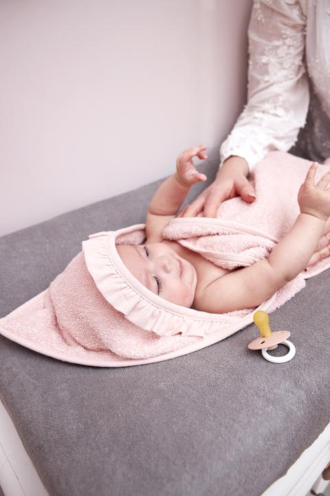 Produktbild Meyco Kapuzentüch Frottee Ruffle - Soft Pink - 80x80cm (80 x 80 cm)