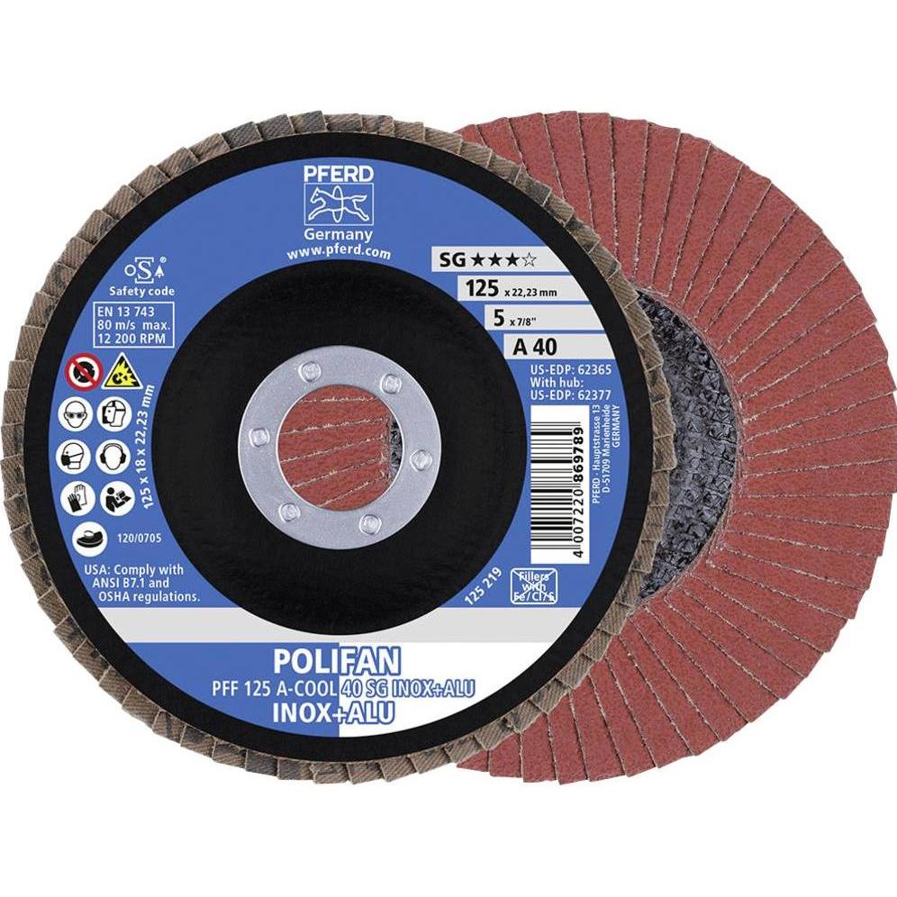 Pferd, Schleifmittel, POLIFANFächerscheibe PFF ACOOL 40 SG INOX ALU (40)