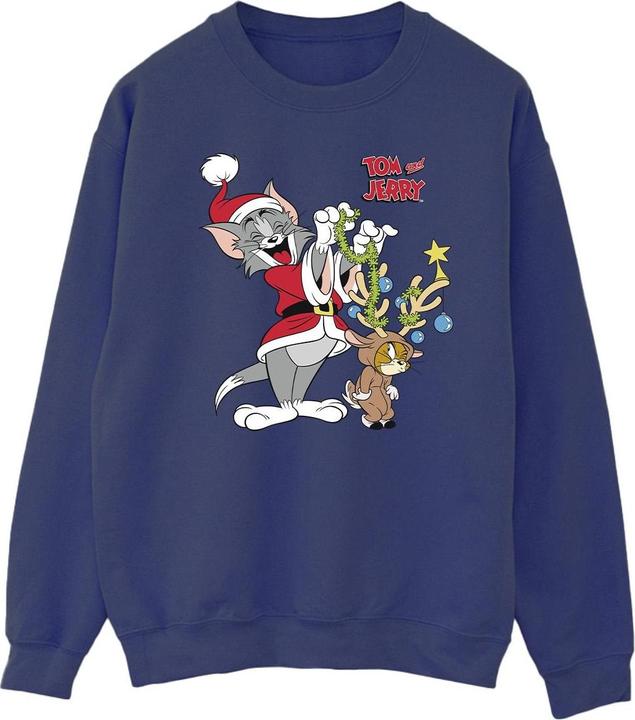 Actual product image Tom & Jerry Mens Christmas Reindeer Sweatshirt (XL)