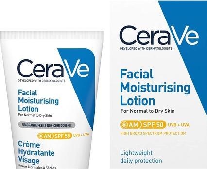 Energy Label CeraVe Moisturizing Facial Lotion (52 ml, 24h cream, SPF 50)