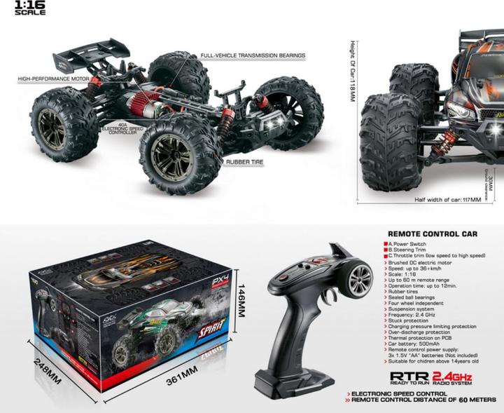 Immagine prodotto Absima Pilota ad alta velocità Truggy Racer (RTR pronto all'uso)
