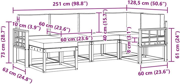 Produktbild vidaXL Outdoor-Sofa