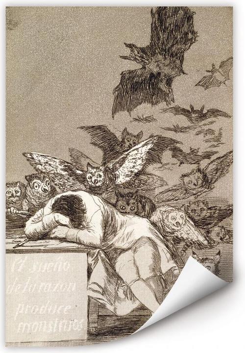Produktbild Trenddeko de Goya - Der Schlaf der Vernunft gebiert Ungeheuer (30 x 45 cm)