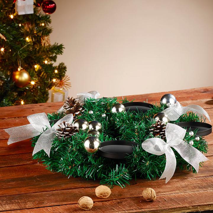 Actual product image Britesta Advent wreath with silver ornaments, Ø 30 cm