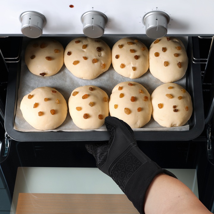 Actual product image Relaxdays Silicone Oven Gloves (Cotton, Silicone)