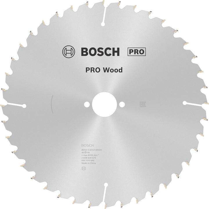 Produktbild Bosch Professional Zubehör PRO Wood Kreissägeblatt, 250 x 3.2 x 30 mm