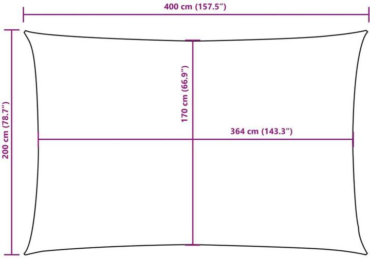 Produktbild vidaXL Nezhatok (200 x 400 cm)