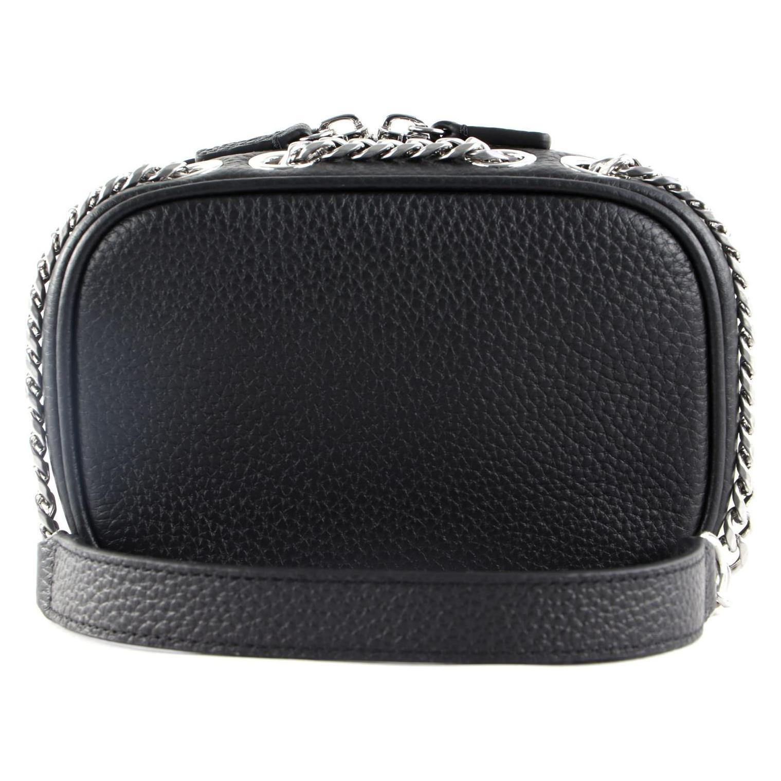 Lacoste, Handtasche, Origin Croc Square Crossover Bag, Schwarz