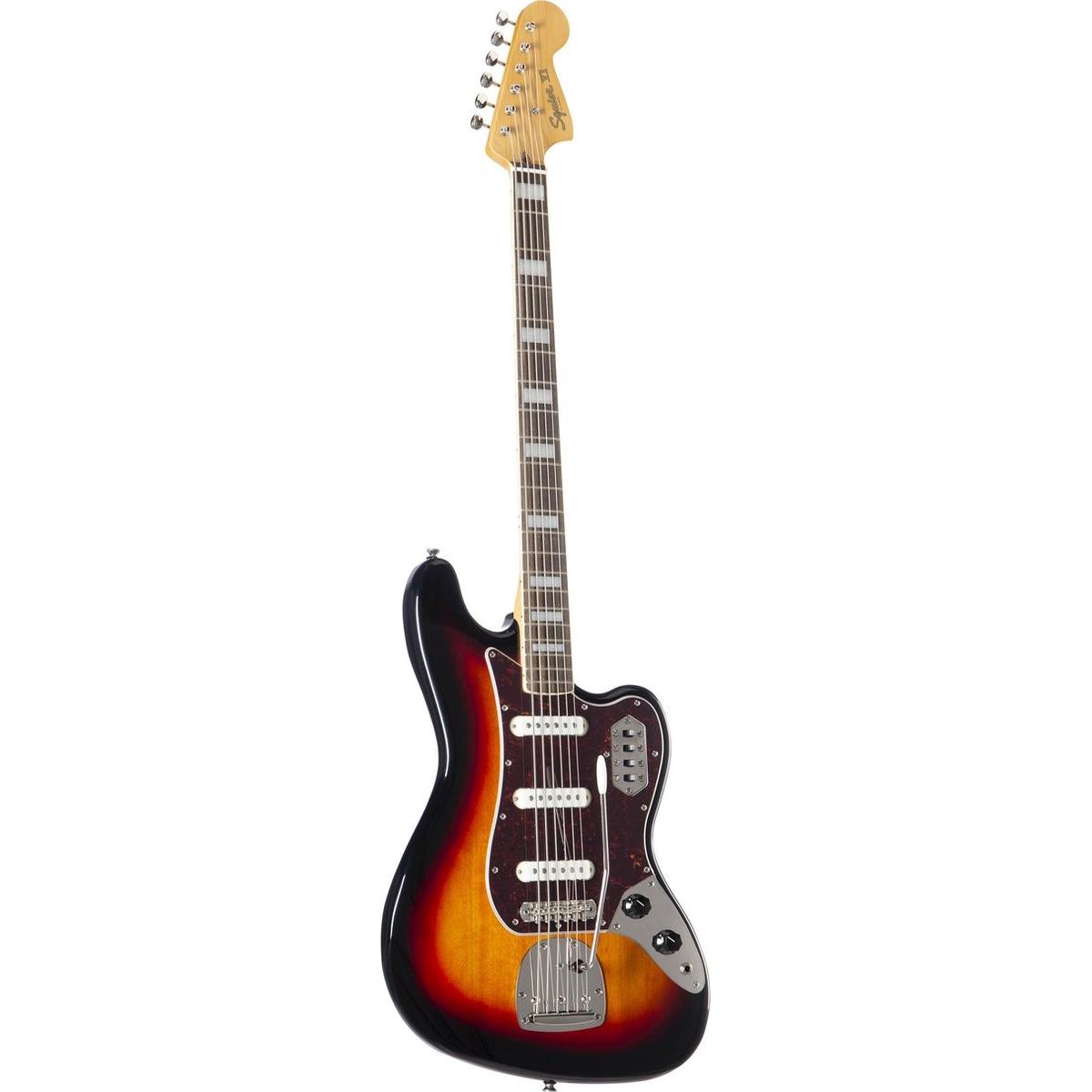 Squier Vibrazione classica del basso VI (Chitarra elettrica, Pioppo, Acero, Alloro indiano), Chitarra, Multicolore