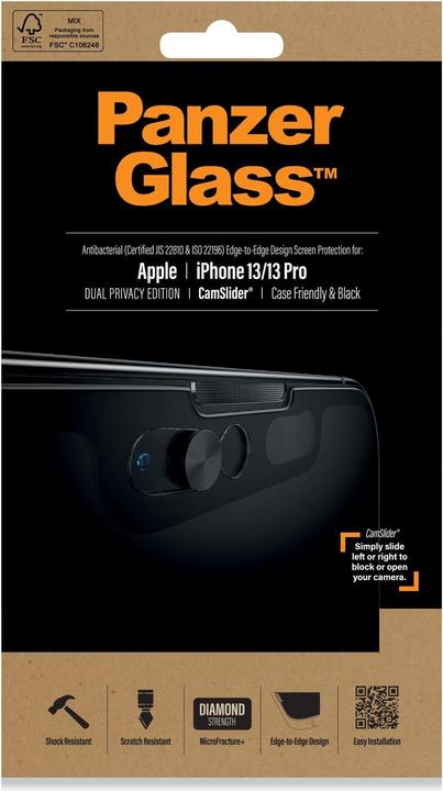Actual product image PanzerGlass CamSlider Privacy (1 Piece, Apple iPhone 13, Apple iPhone 13 Pro)