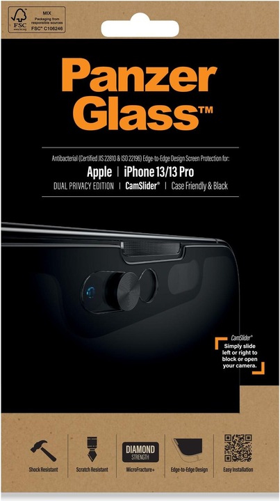 Produktbild PanzerGlass CamSlider Privacy (1 Stück, Apple iPhone 13)