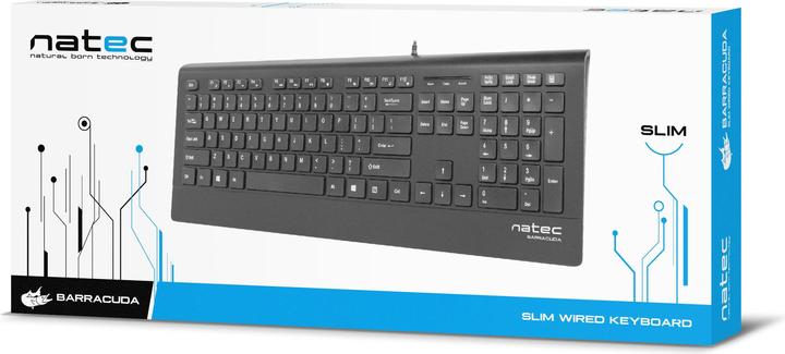 Produktbild Natec BARRACUDA Tastatur USB QWERTY (US, Kabelgebunden)