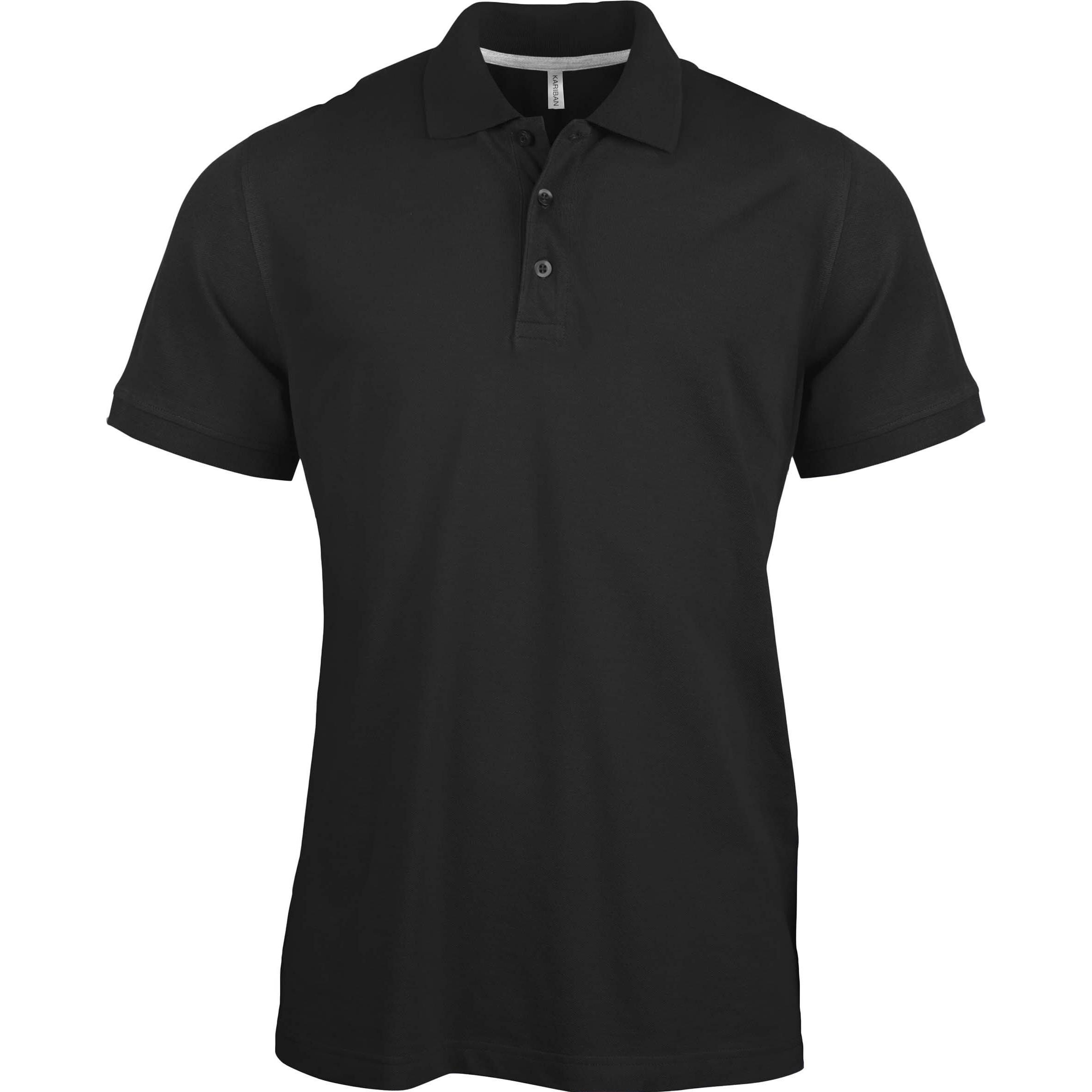 Kariban, Herren, Shirt, Kurzarm-Poloshirt, Grau, (L)