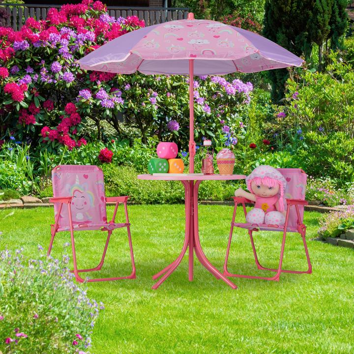 Image du produit Relaxdays Ensemble de meubles pour enfants, chaises pliantes et table
