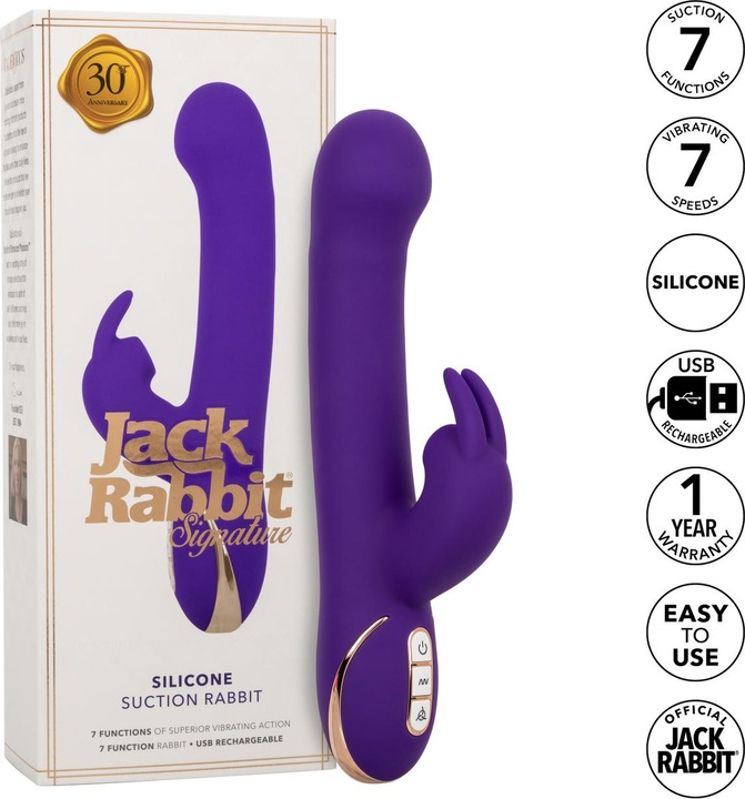 Produktbild CalExotics Jack Rabbit Vibrator & Stimulator 7 Vibrationen Und Saugmodus Blau