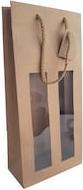 Produktbild Brieger Wein-Tragtasche 16828, 2 Flaschen, braun, Packung à 10 Stück (10 x)