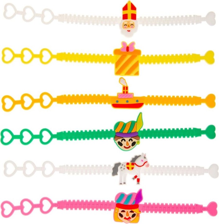 Actual product image LG-Imports Bracelets Sinterklaas, set with 12 pcs. (Plastic)