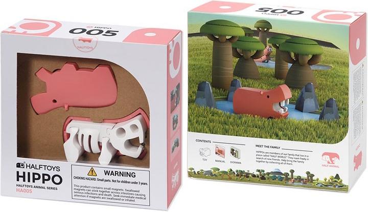 Actual product image Halftoys Animal World - Hippo version