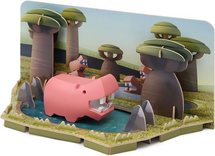 Actual product image Halftoys Animal World - Hippo version