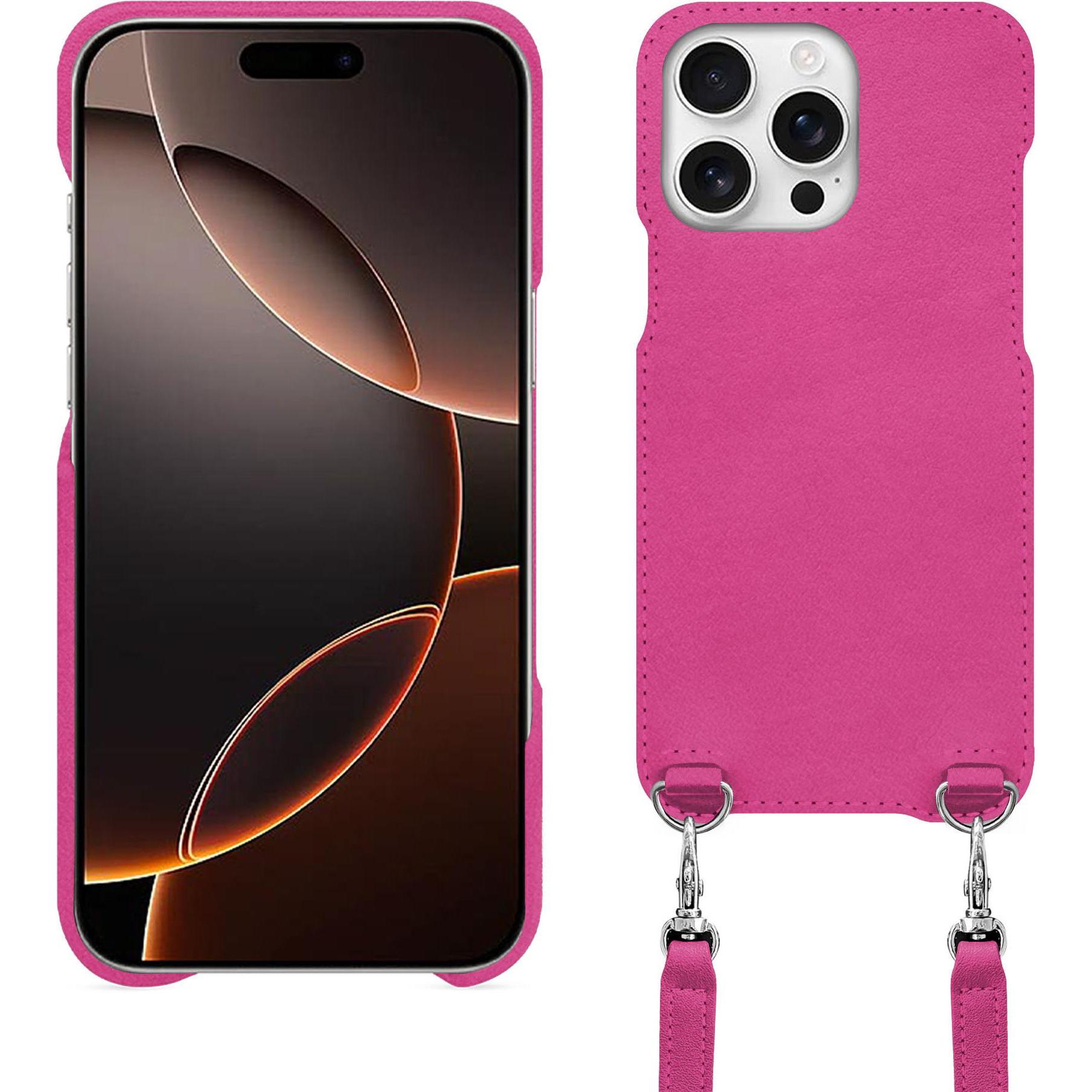 Thumbnail - Noreve Schutzhülle mit Schulterriemen Apple iPhone 16 Pro (Apple iPhone 16 Pro), Smartphone Hülle, Rosa