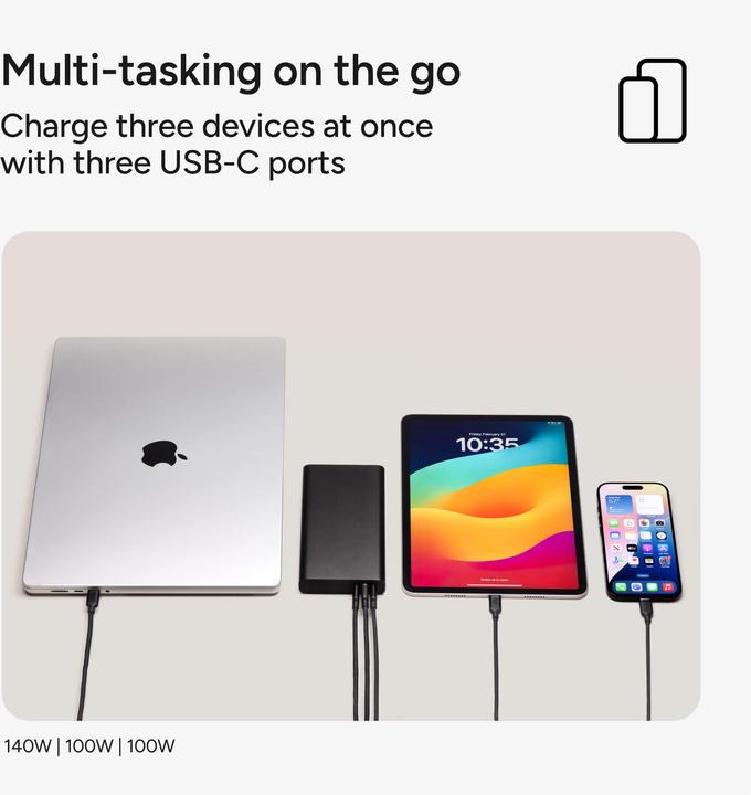 Actual product image mophie Powerstation Ultra (25000 mAh, 140 W, 140 Wh)