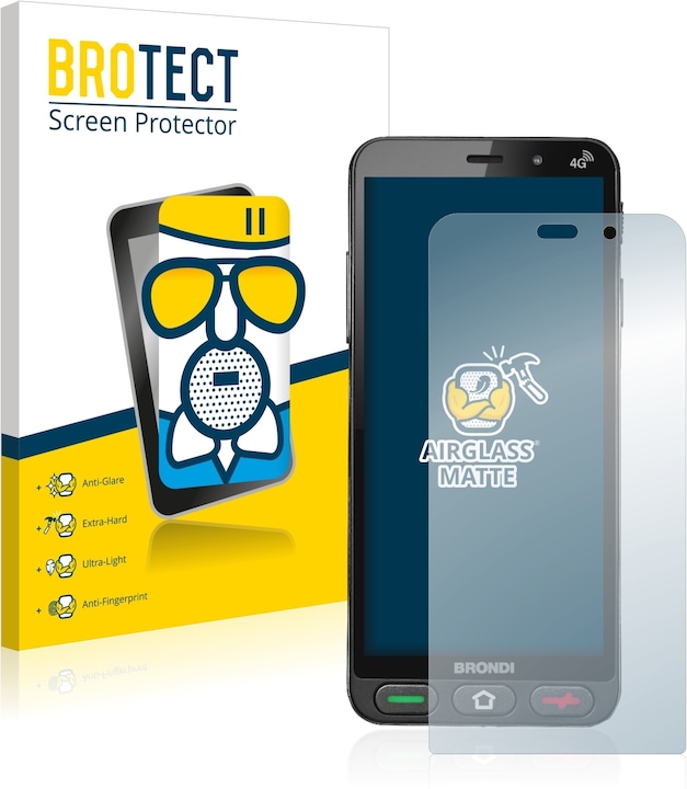 Produktbild BROTECT AirGlass Panzerglasfolie Matt (1 Stück, Brondi Amico S Nero)