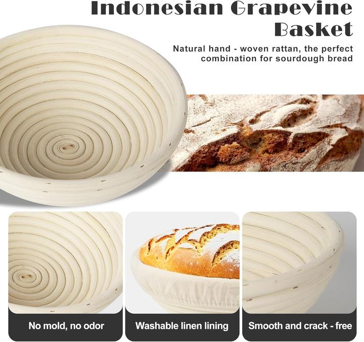 Actual product image Bucomtu Brotback-Set mit Gärkorb