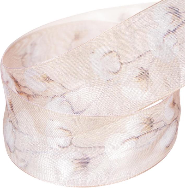 Produktbild Viana band mit Baumwollblüten für Dekoration und Geschenkverpackung