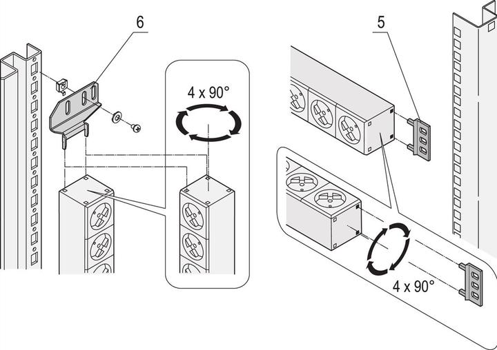 Produktbild Schroff Steckdosenleiste (6 x, C13)