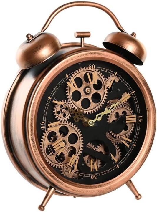 DKD Home Decor Table clock Multicolour Copper Crystal Iron Vintage 26 x 8 x 33,5 cm