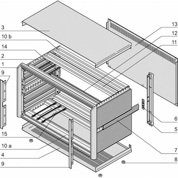 Actual product image Schroff Complete enclosure, EMC shielded - PROPAC PRO GEH.3HE 84TE 446T