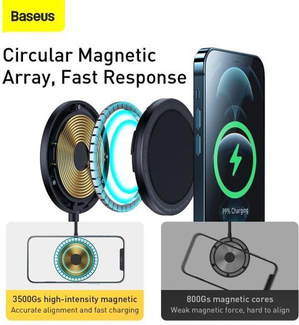 Produktbild Baseus Simple Magnetic Stand Wireless Charger (15 W)