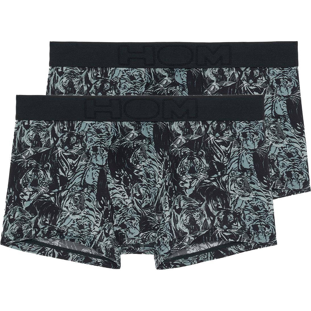 HOM, Herren, Unterhosen, 2er Pack Tigers Retro Short / Pant, Grau, (XXL, 2er Pack)