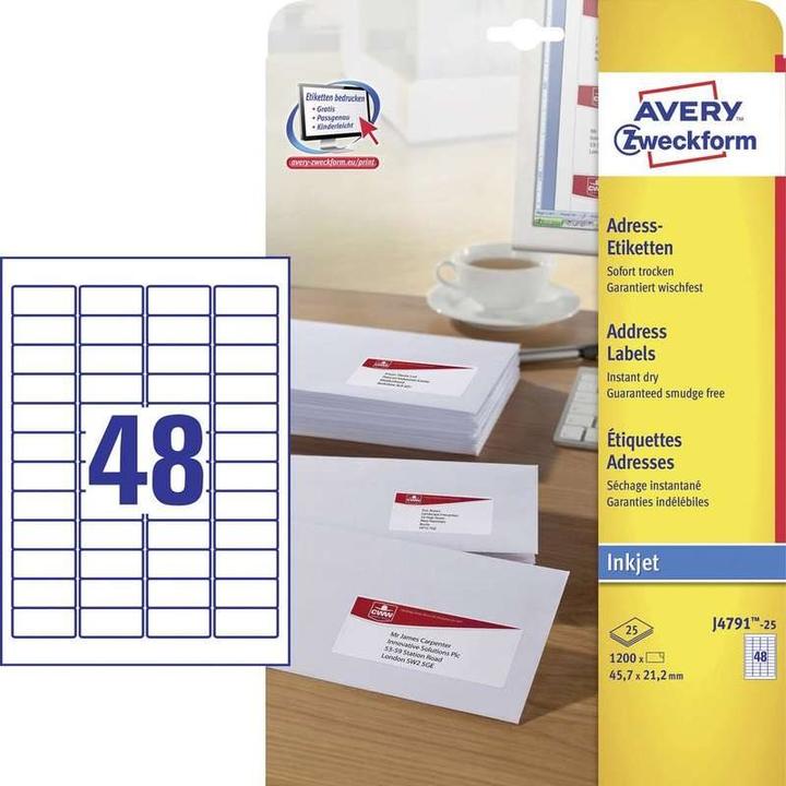 Actual product image Avery Address labels