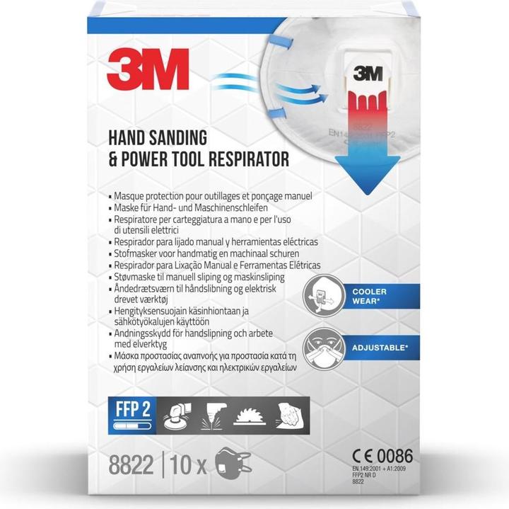Image du produit 3M Masque de protection respiratoire 8822 (FFP2, 10 x)
