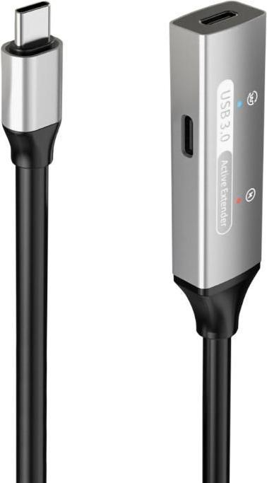 Produktbild PremiumCord USB-C repeater and extension cable Male-Female, 5Gbps Aluminum 5m (5 m)