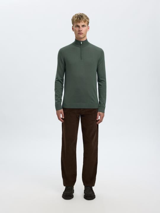 Actual product image Selected Slhtray Ls Knit Merino Half Zip Noos (XL)