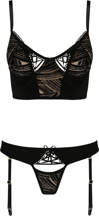 Casmir Ensemble culotte à jarretelles et bustier Lara - - 2XL/3XL - Noir (XXL, 3XL)