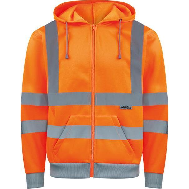 Korntex, Warnweste + Warnshirt, Hi-Vis Hoodie (L)