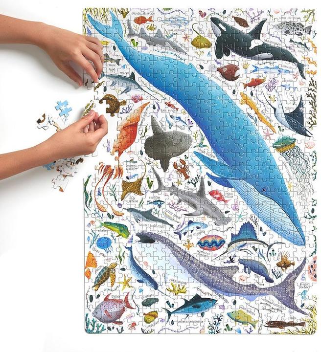 Actual product image Czuczu Puzzle with fish and water animals, 500 pieces (500 pieces)