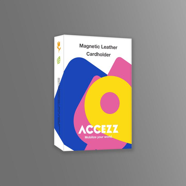 Actual product image Accezz Magnetic Leather Wallet with Stand