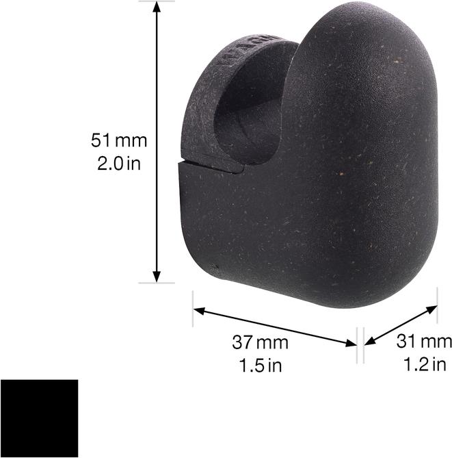 Actual product image Wagner System design yourself coat hook PILL WH 0401 with 1 hook black, 1 pc.