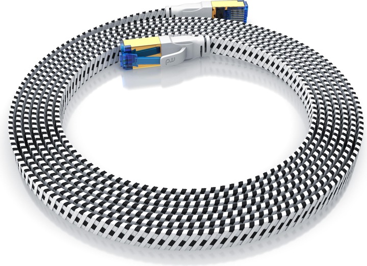 Actual product image Primewire CAT 8 network cable flat cotton sheath (U/FTP, CAT8.1, 15 m)