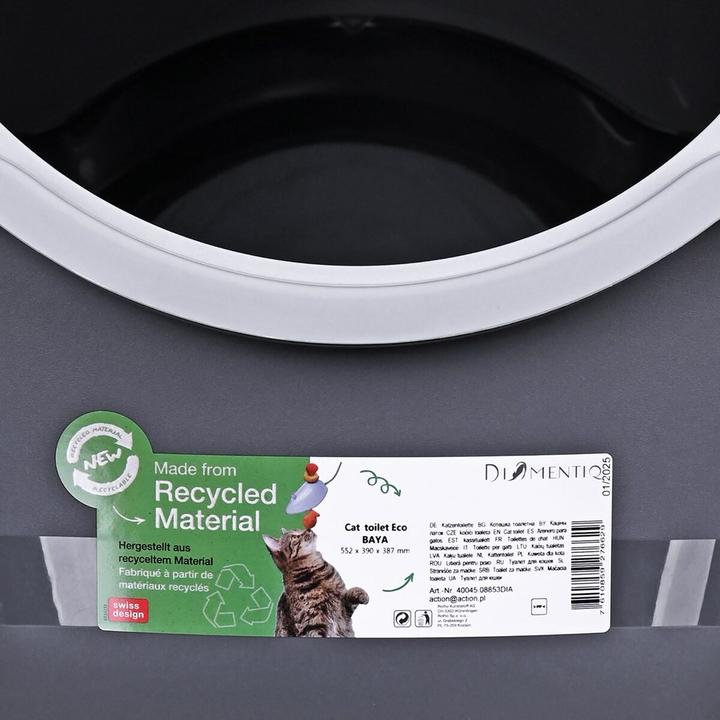 Actual product image Diamentiq kuweta BAILA jasnoszary/ciemnoszary - kuweta dla kota (Cat litter tray open)