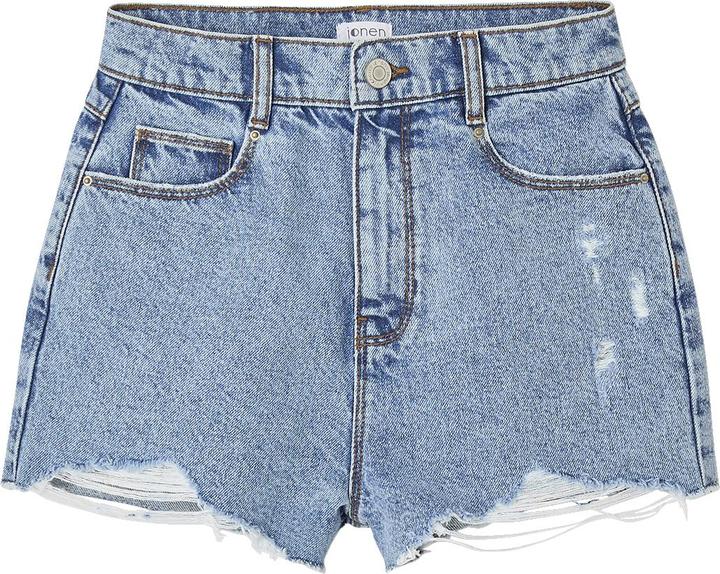 Actual product image Jonen Girls' denim shorts with used effect (158)
