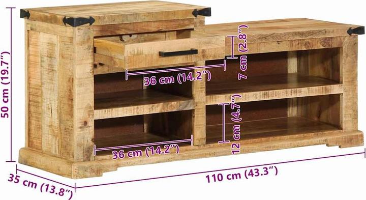 Immagine prodotto VidaXL Panca portaoggetti (35 cm)
