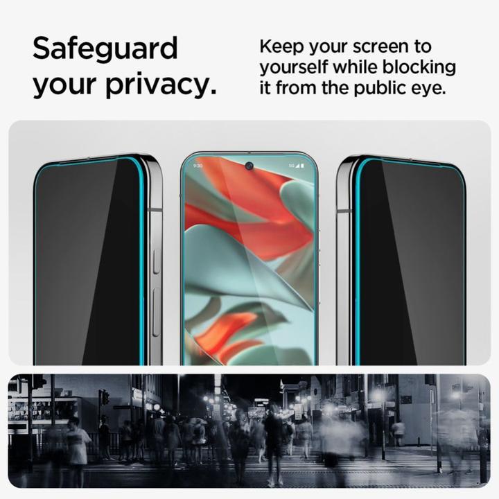 Actual product image Spigen GLAS.tR EZ Fit | Privacy Pixel 9 Screen Protector 2-Pack (2 pcs., Google Pixel 9 Pro XL)