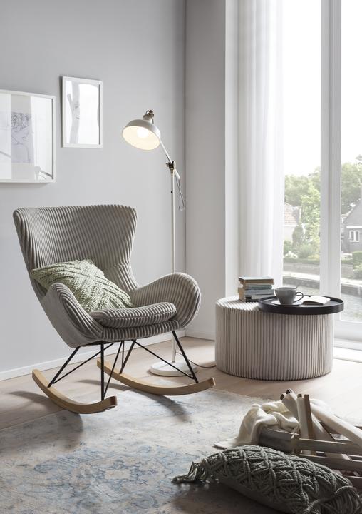 Produktbild SalesFever Schaukelstuhl Texturstoff grau